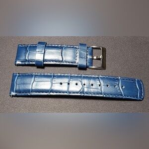 Barton Leather Watchband. Alligator Embossed. Navy. NWT